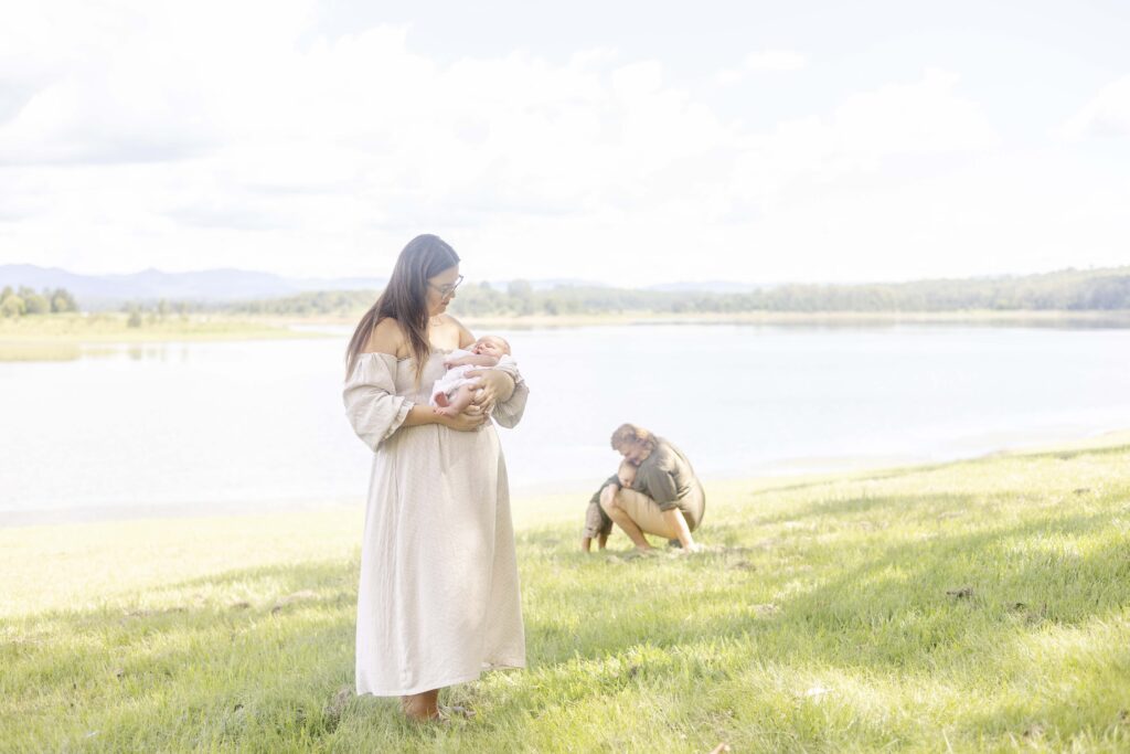 Outdoor newborn photoshoot in Brisbane