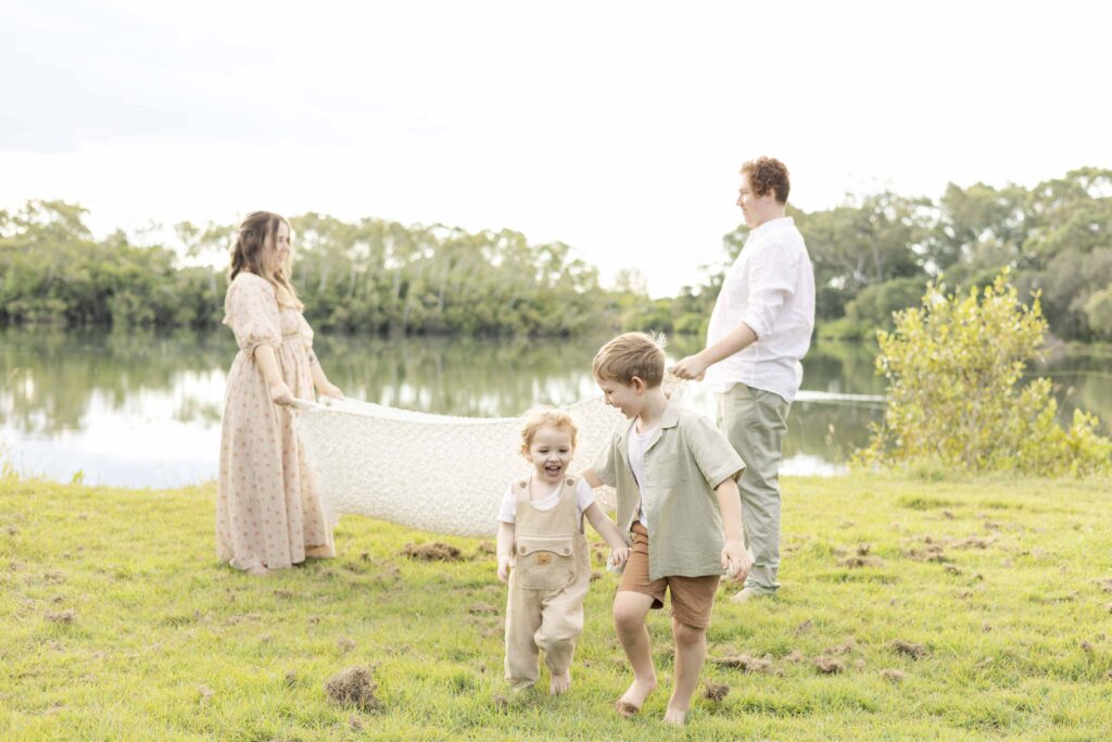 Family Photoshoot at a Riverside Park in Brisbane. Sharon Joseph Photography