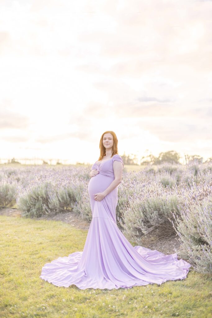 Maternity Session at lavender fields Brisbane