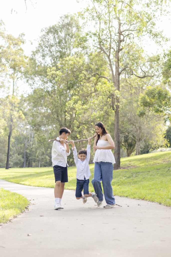 Fun Siblings Photoshoot at a Nature Reserve in Brisbane | Sharon Joseph Photography